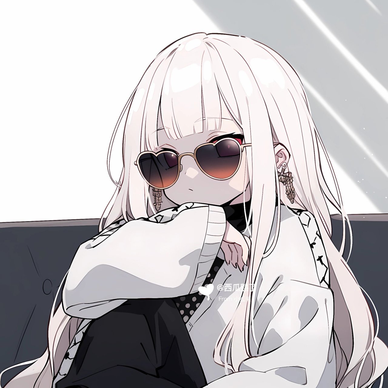 谁都不爱 #ai绘画# #女生头像# #头像# #动漫女头# #可爱头像# #酷酷