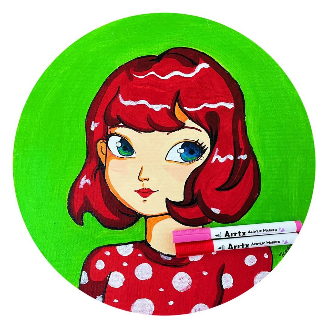 丙烯马克笔动漫人物头像 今日分享,q版的动漫人物 今天用到的是直径