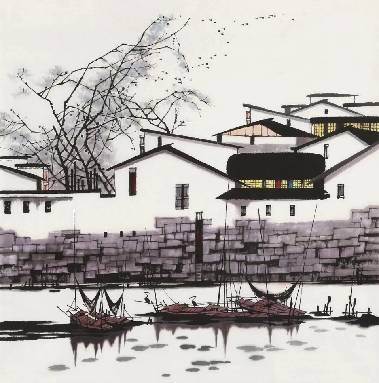 江南水墨画作品欣赏-第197组