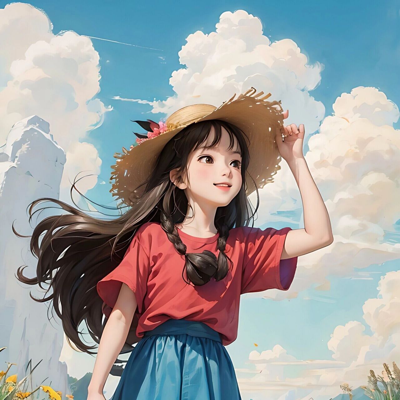 最美不过四月天,女生头像 有人说:这个世界上有两种人,喜欢宫崎骏动画