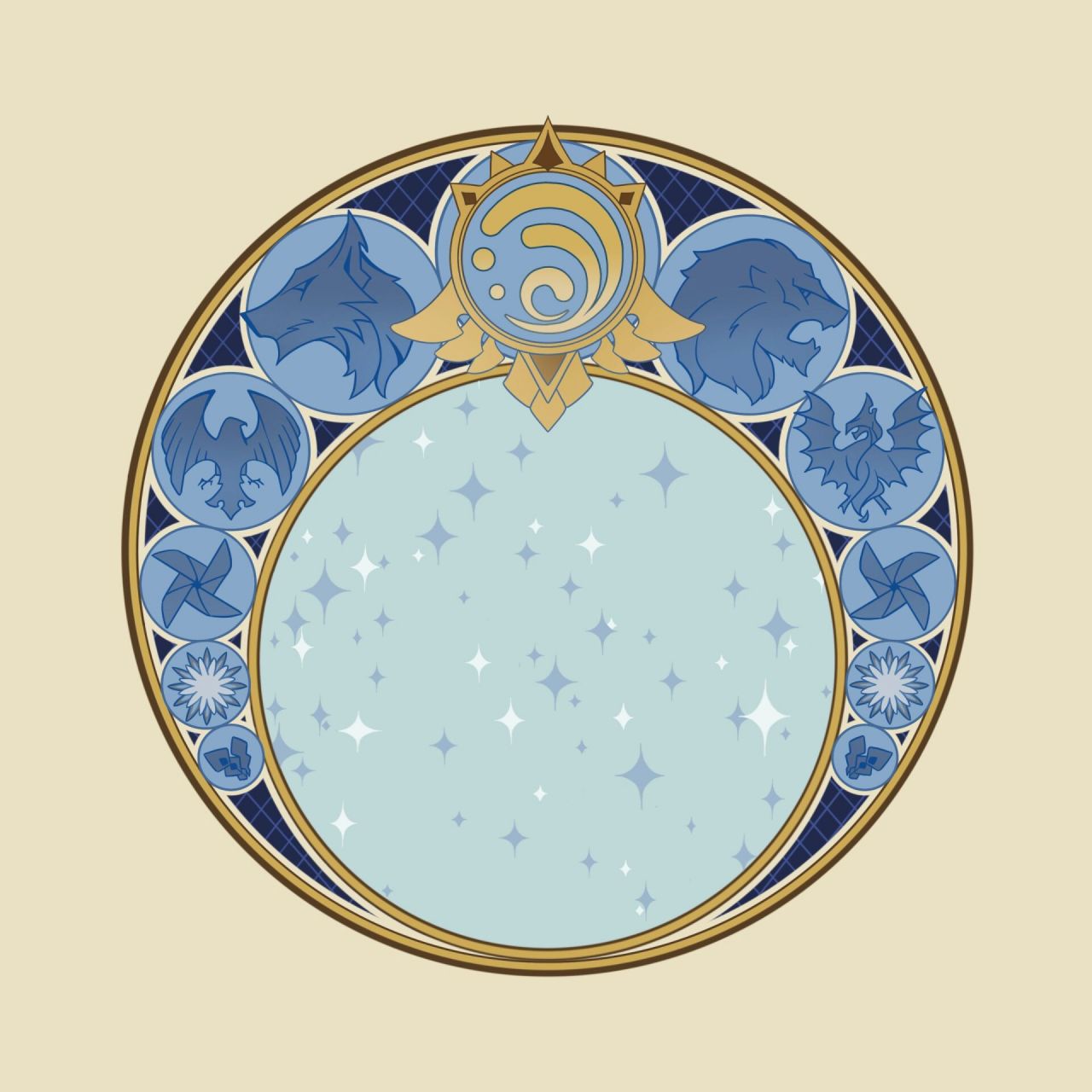 原神官方吧唧的背景素材(蒙德) 依旧是自己扒拉出来的.