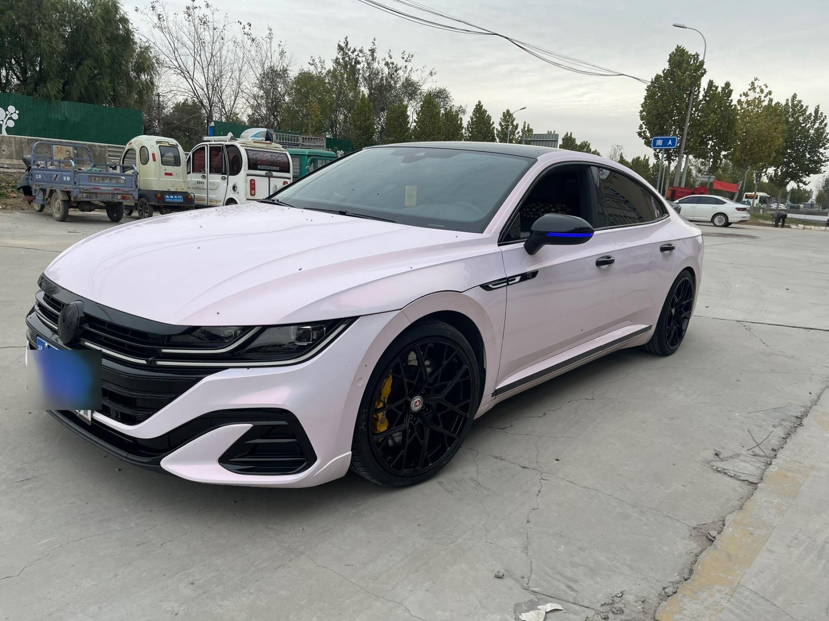 大众cc升级19寸hre黑色锻造轮毂 完美上车 感谢河南大哥信任到店安装