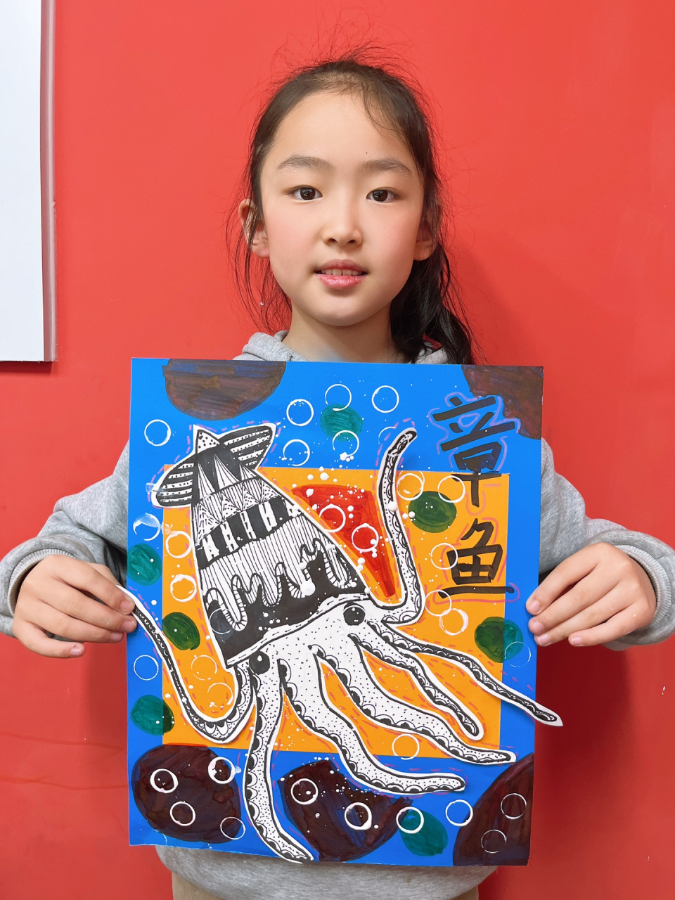 章鱼99 线描创意画~~章鱼99