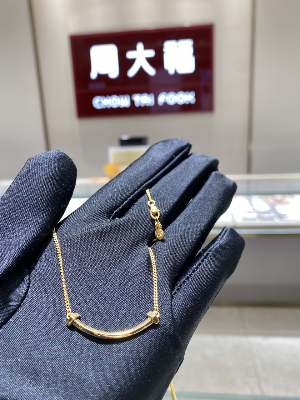 周大福笑脸项链 周大福新款笑脸项链,集美们种草91