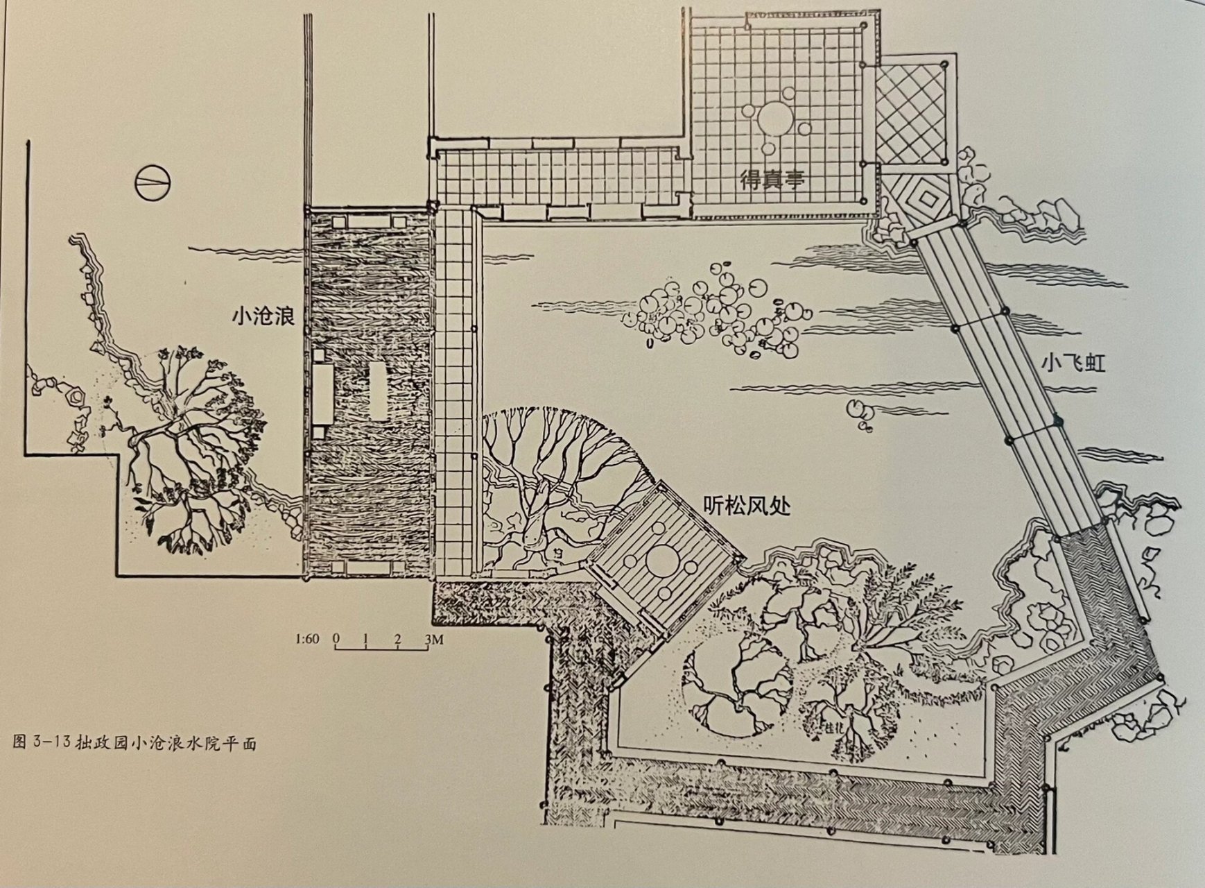 图纸 拙政园 小沧浪水院 拙政园小沧浪水院 the enclosed pool of