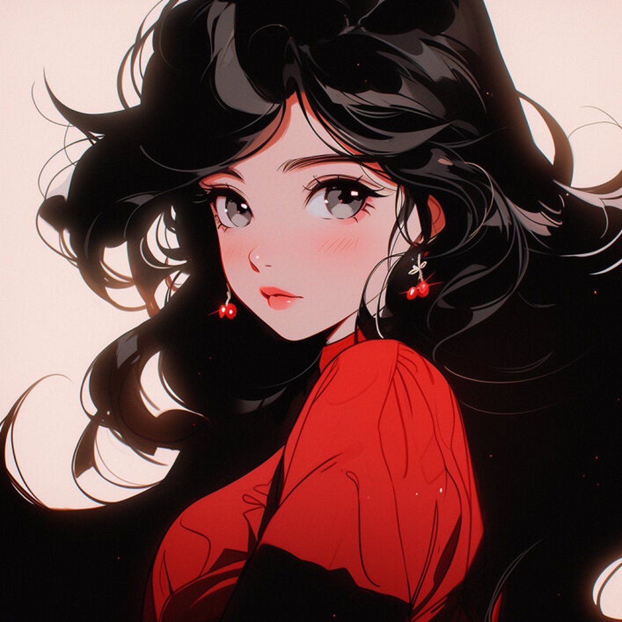 接下来会分享女生头像系列,这次是红黑色篇.