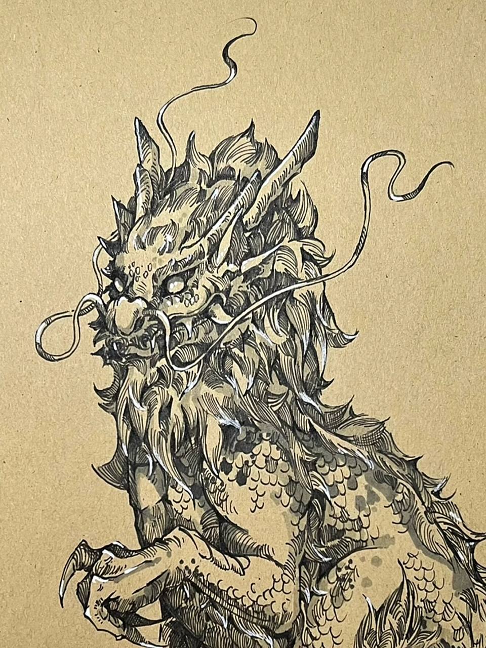 狻猊,是中国古代神话中的神兽 "龙生九子"中的第五子,是龙与狮子所生.