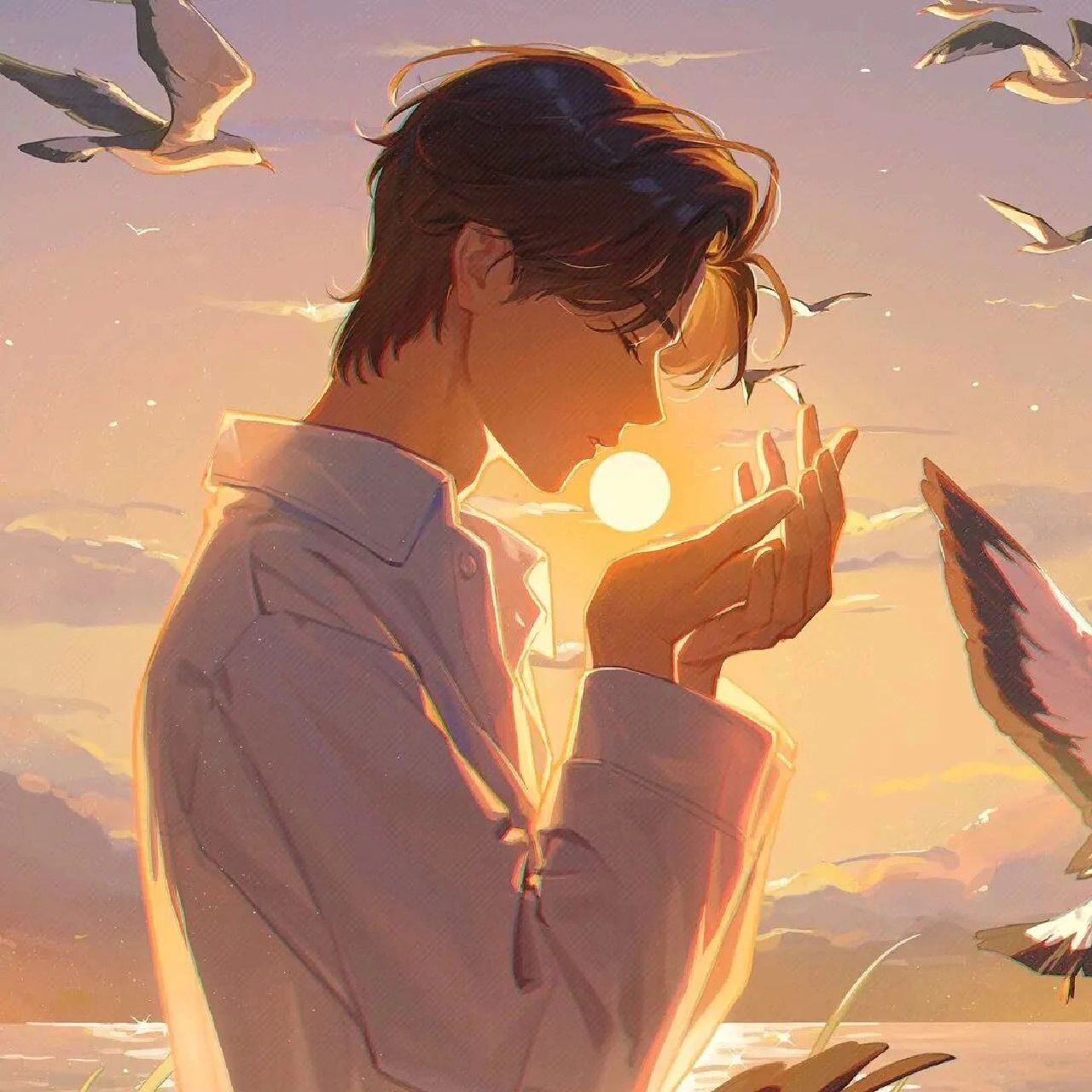 少年感动漫男生头像  生活原本沉闷,跟你一起奔跑就会有风