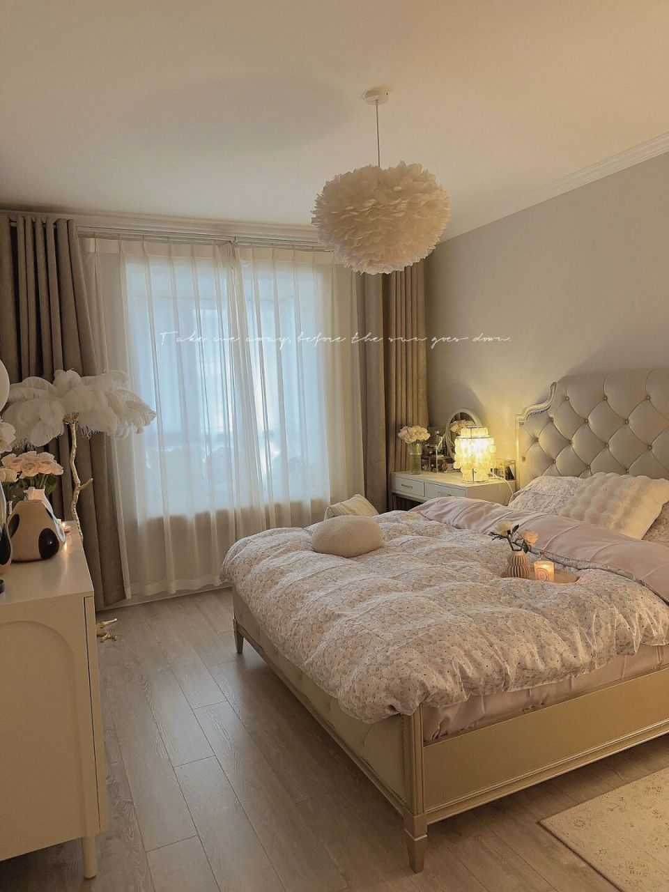 温温柔柔,太好看啦~ #卧室# #少女心卧室# #卧室布置# #卧室设计