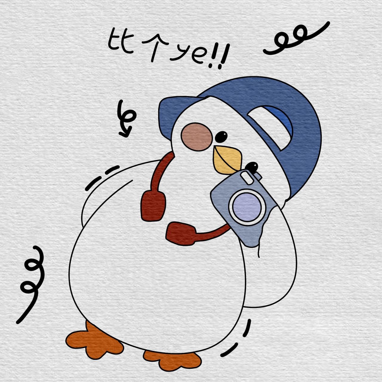 加油鸭简笔画教程步骤 今日份加油鸭