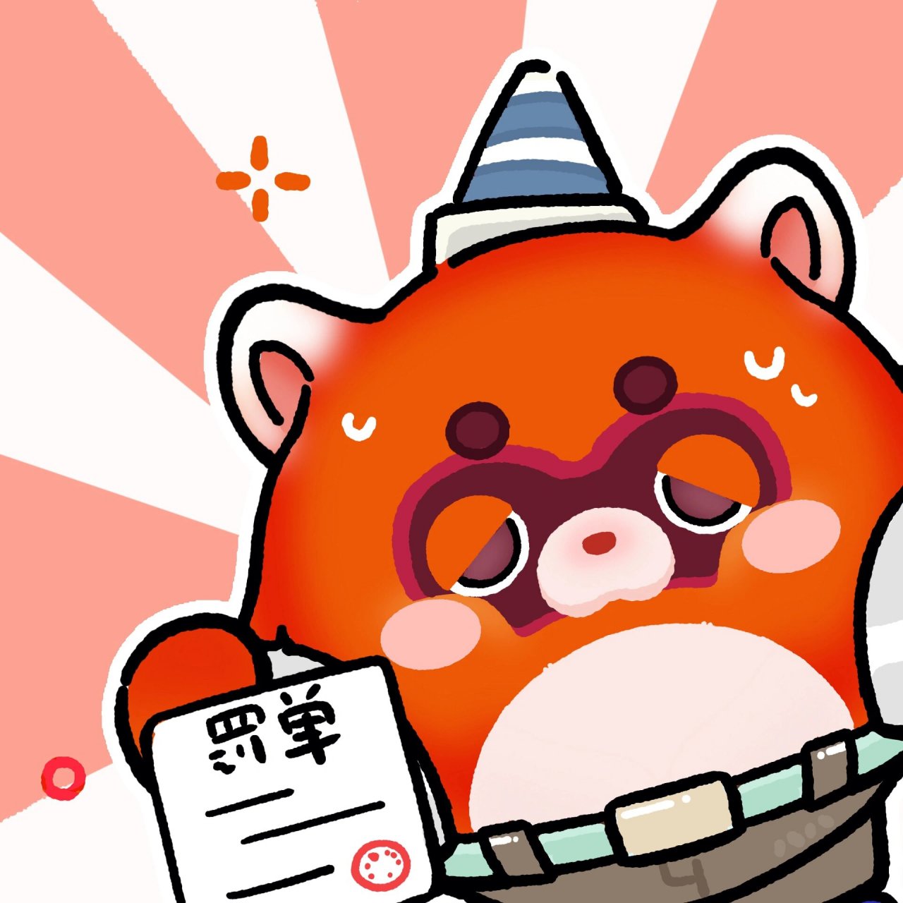 蛋仔派对头像/狸猫大力 "前方禁止通行,小车车也不行"