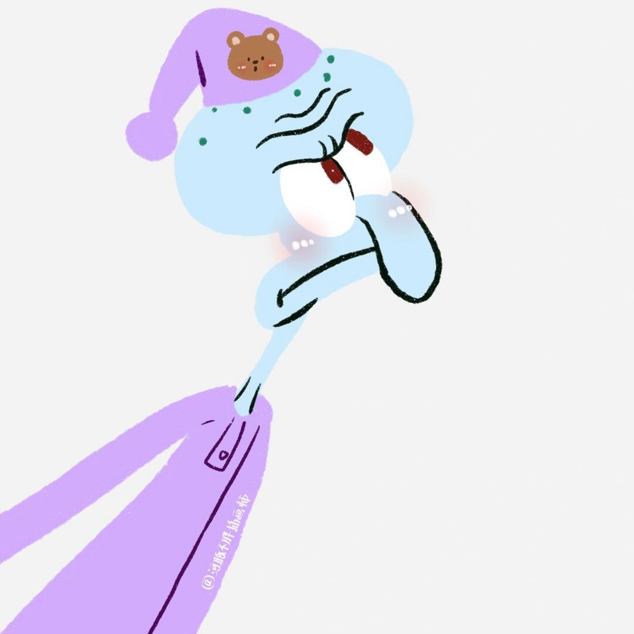 章鱼哥和他的可爱小熊情头2 再来一期章鱼哥和小熊93[亲吻]#头像