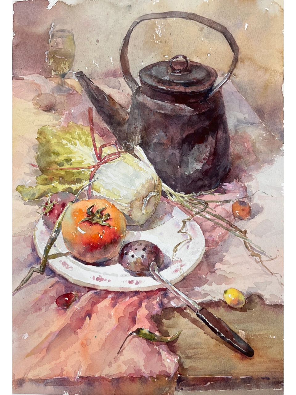 水彩静物 水彩静物照片写生