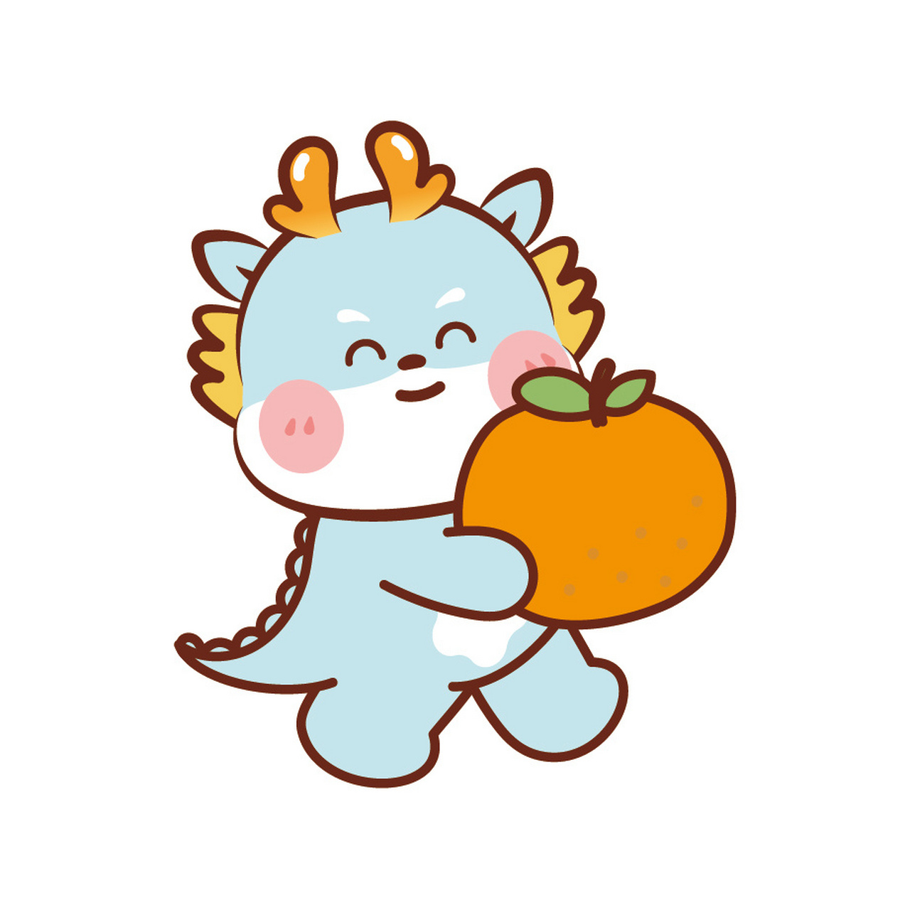 小飞龙ip卡通形象大吉大利头像 小飞龙ip卡通形象,治愈系ip,元气满满