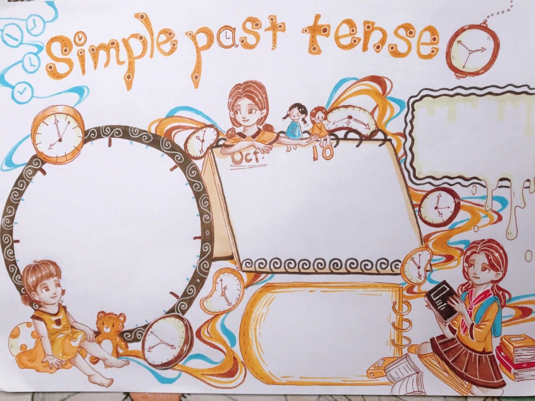 英语过去时手抄报(六年级)参考