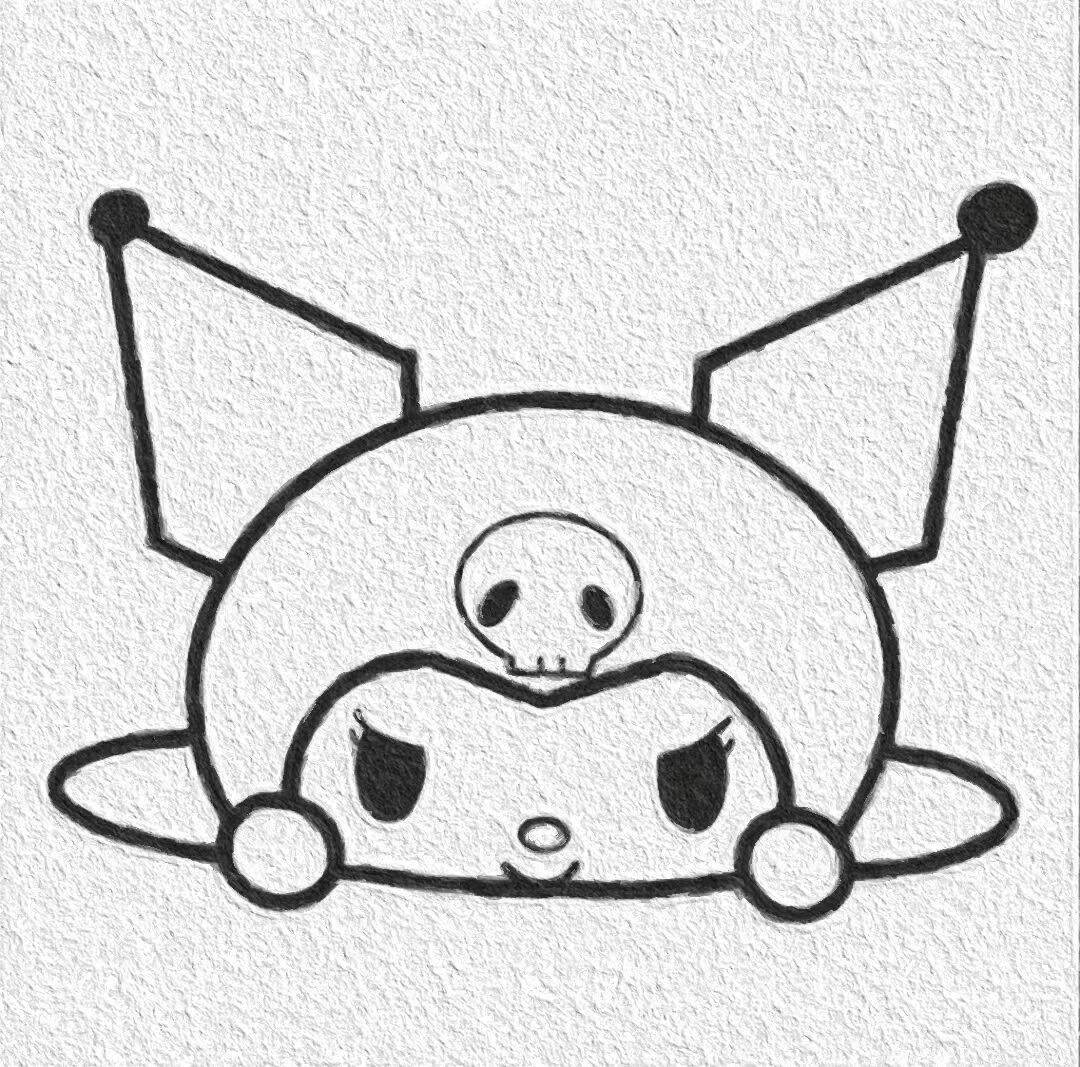 简笔画教程 悄咪咪的库洛米