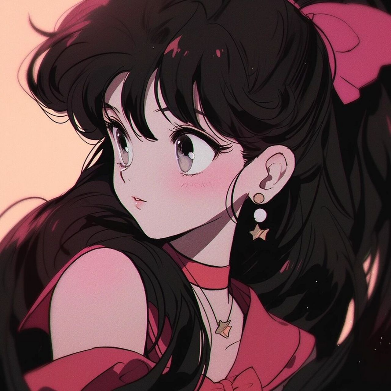 midjourney 可爱旧漫女生头像