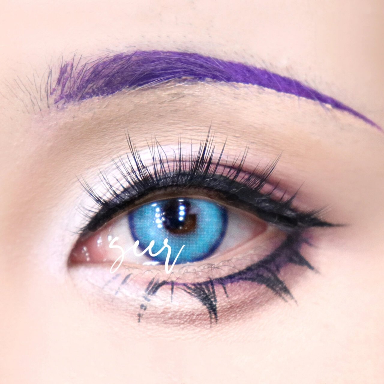 吊带袜天使s妹cos眼妆分享 con:银河乐队雪物语美瞳