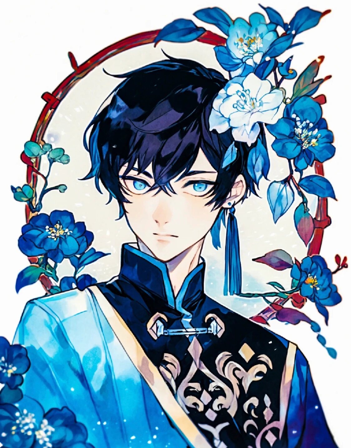 美术素材|动漫临摹素材|国风少年 少见的适合3年及以上孩子的 国风