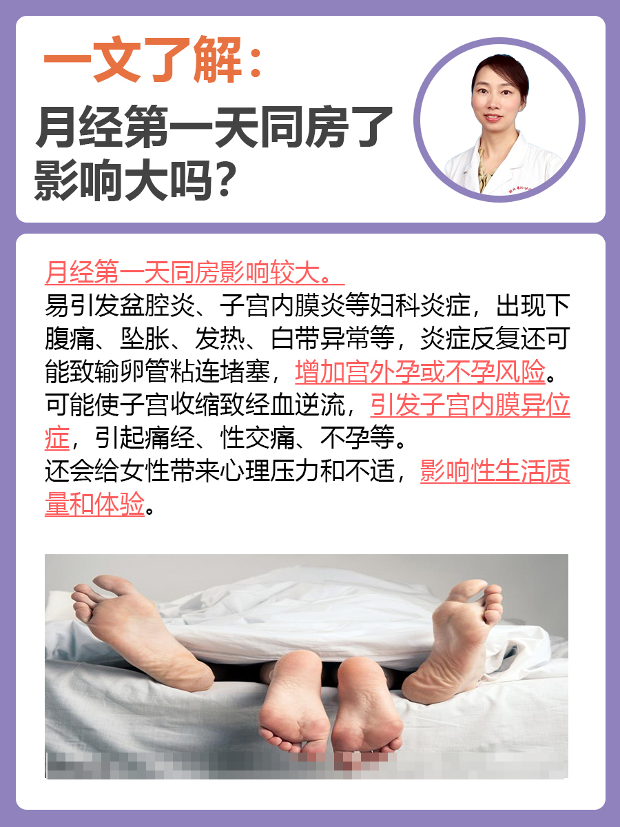 来姨妈第一天可以同房吗经期第五天同房例假拖尾没忍住同房了姨妈前后