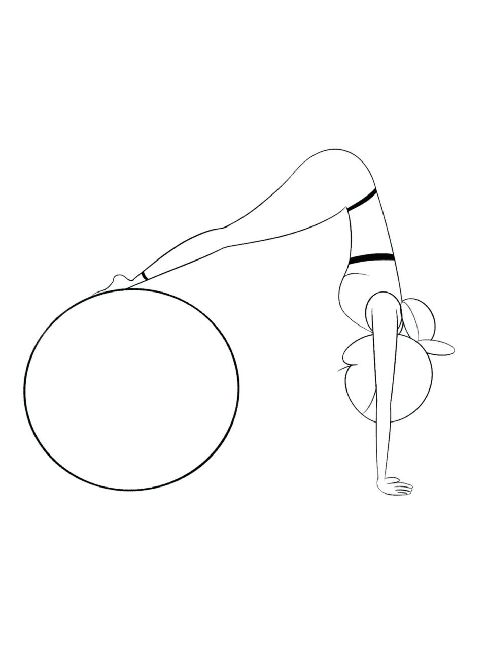 球瑜伽插画|球瑜伽体式—下犬式 球瑜伽系列学习整理中… 今日开始球