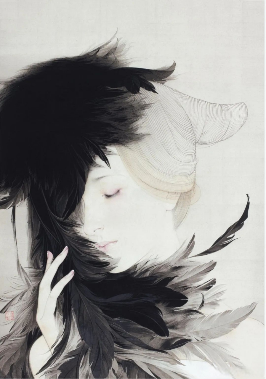 罗寒蕾工笔人物画