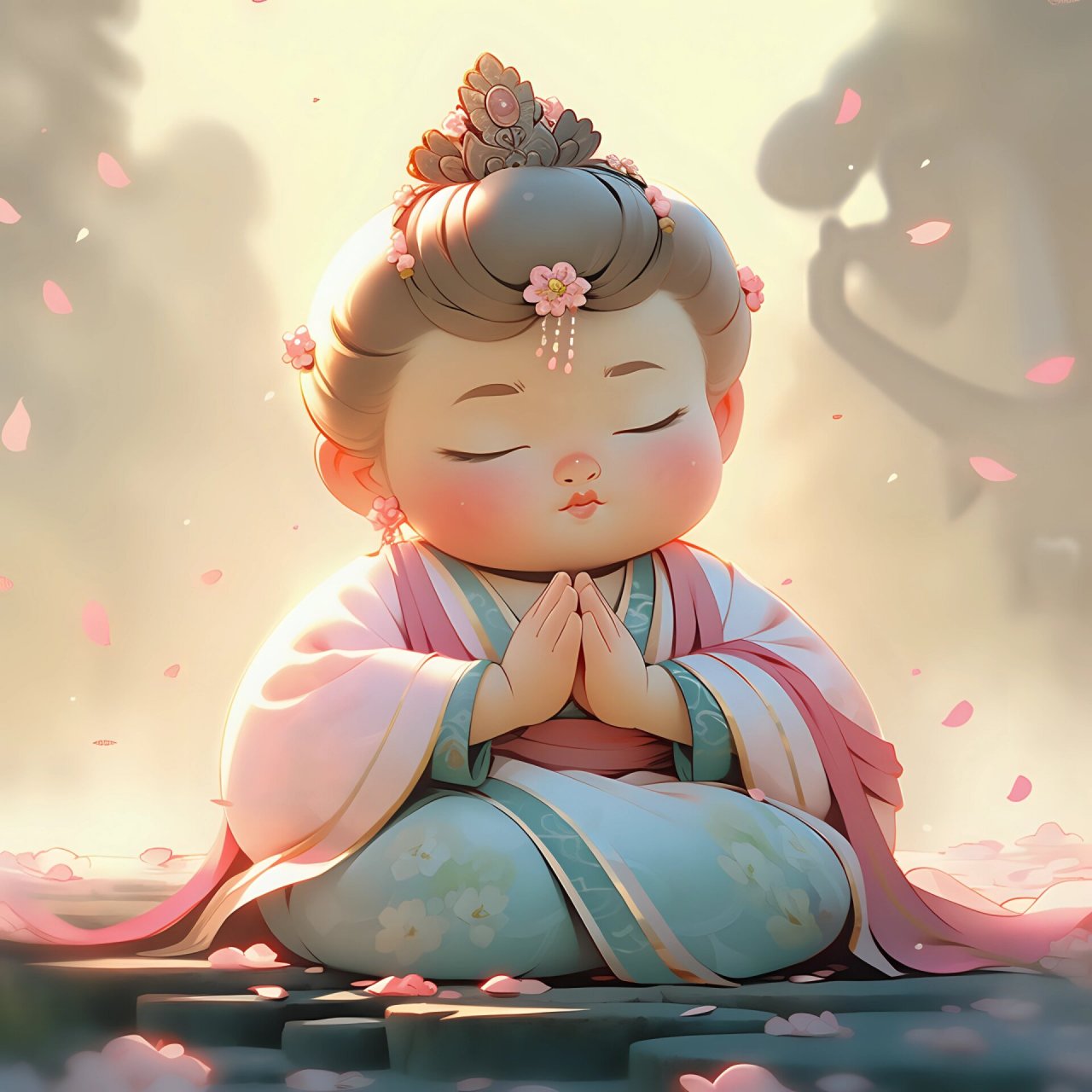 小胖祈福图   可用作个人头像,其他头像见主页说明