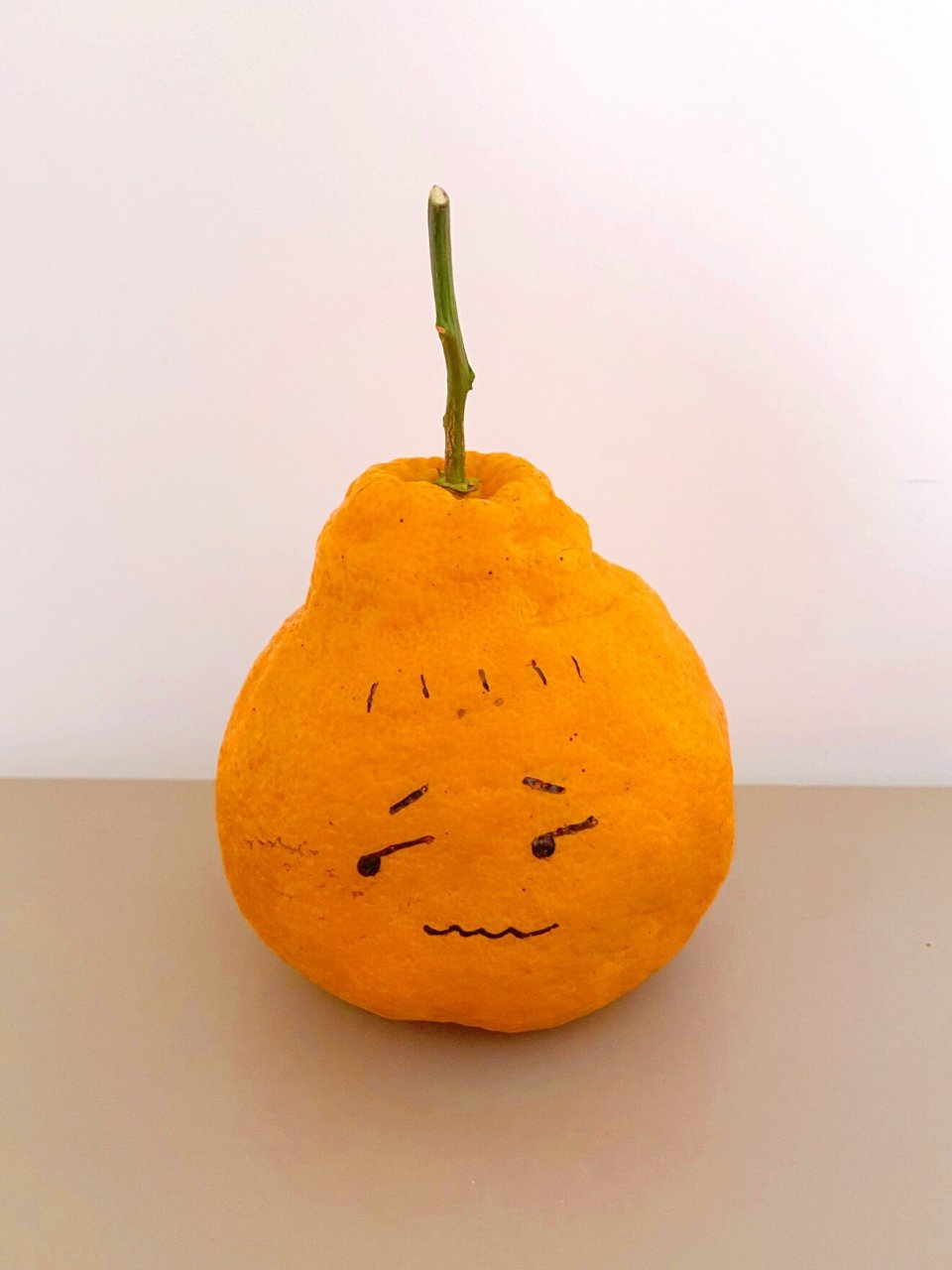 橘子表情包‖丑橘不丑不丑拒92简笔画 拿家里的丑橘创作 画个水果