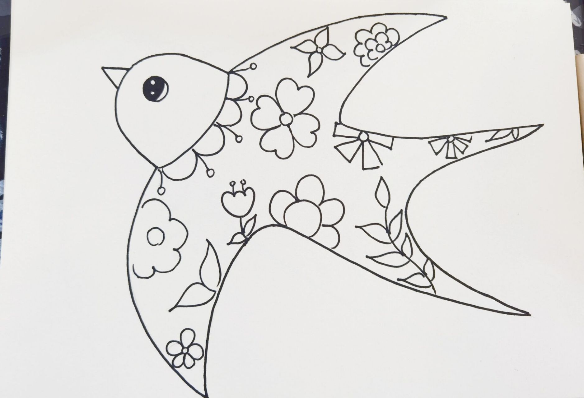小燕子穿花衣绘画 燕子的花衣裳儿童画,下一篇更新更多同系列作品