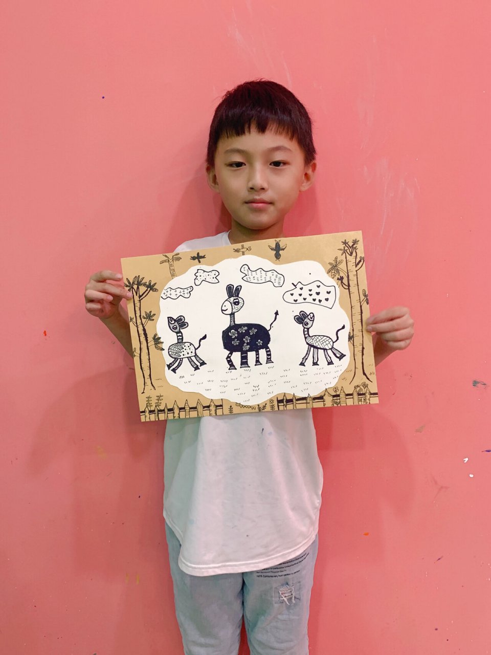 可爱的小毛驴 线描儿童画 1,在课程中,通过可爱的小毛驴进行创作,欣赏