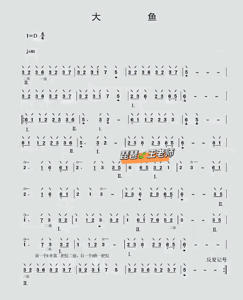 琵琶|《大鱼》谱子 99