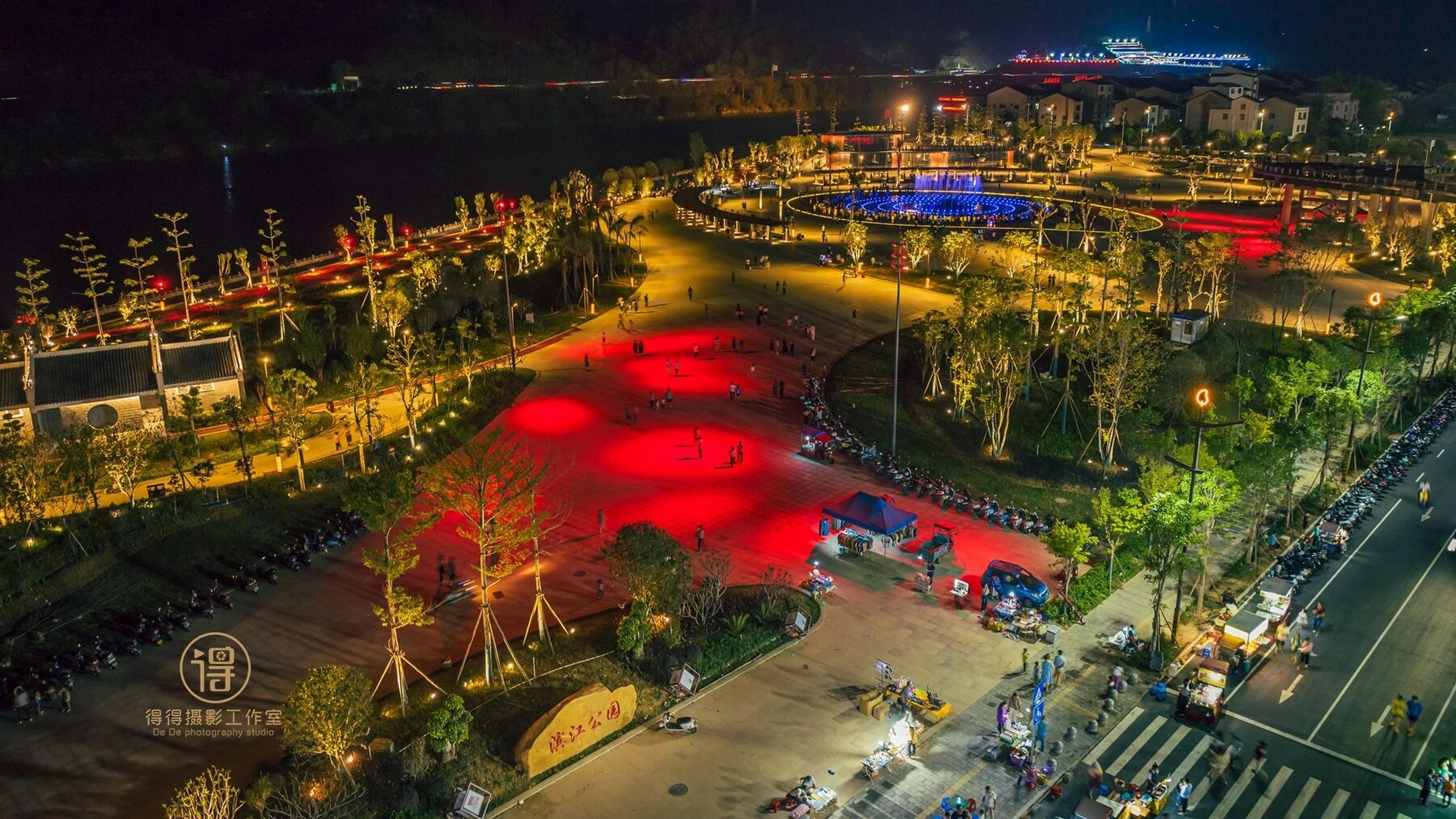 滨河公园夜景图片图片