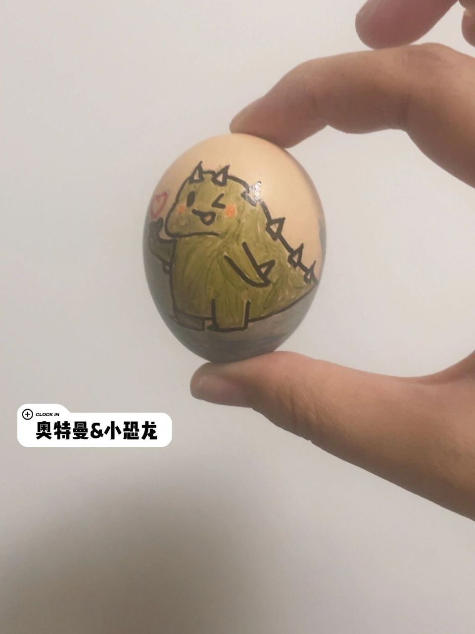 鸡蛋上画恐龙图片图片