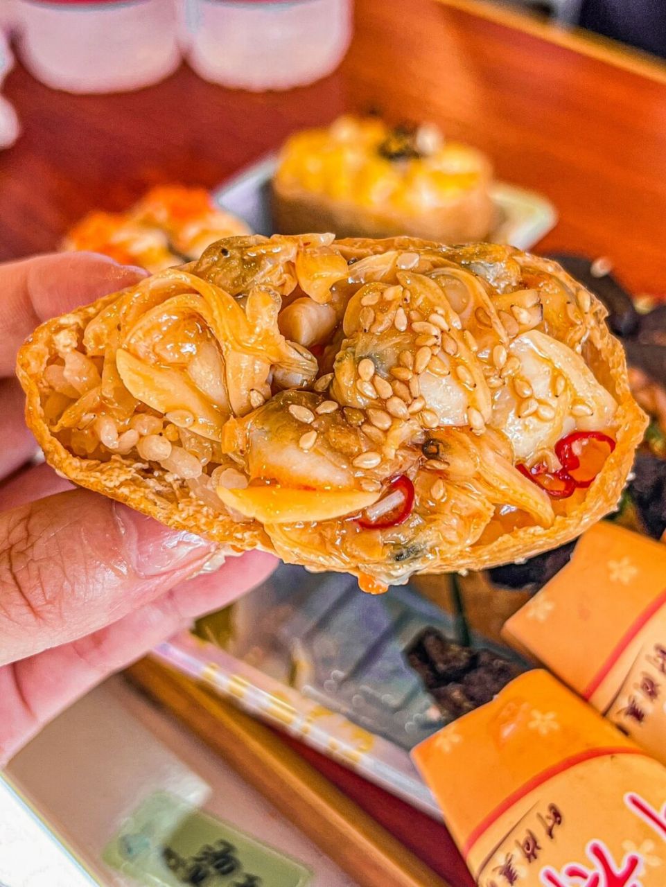 他家寿司97真的好香01胖嘟嘟的一个巨型福袋寿司才3.