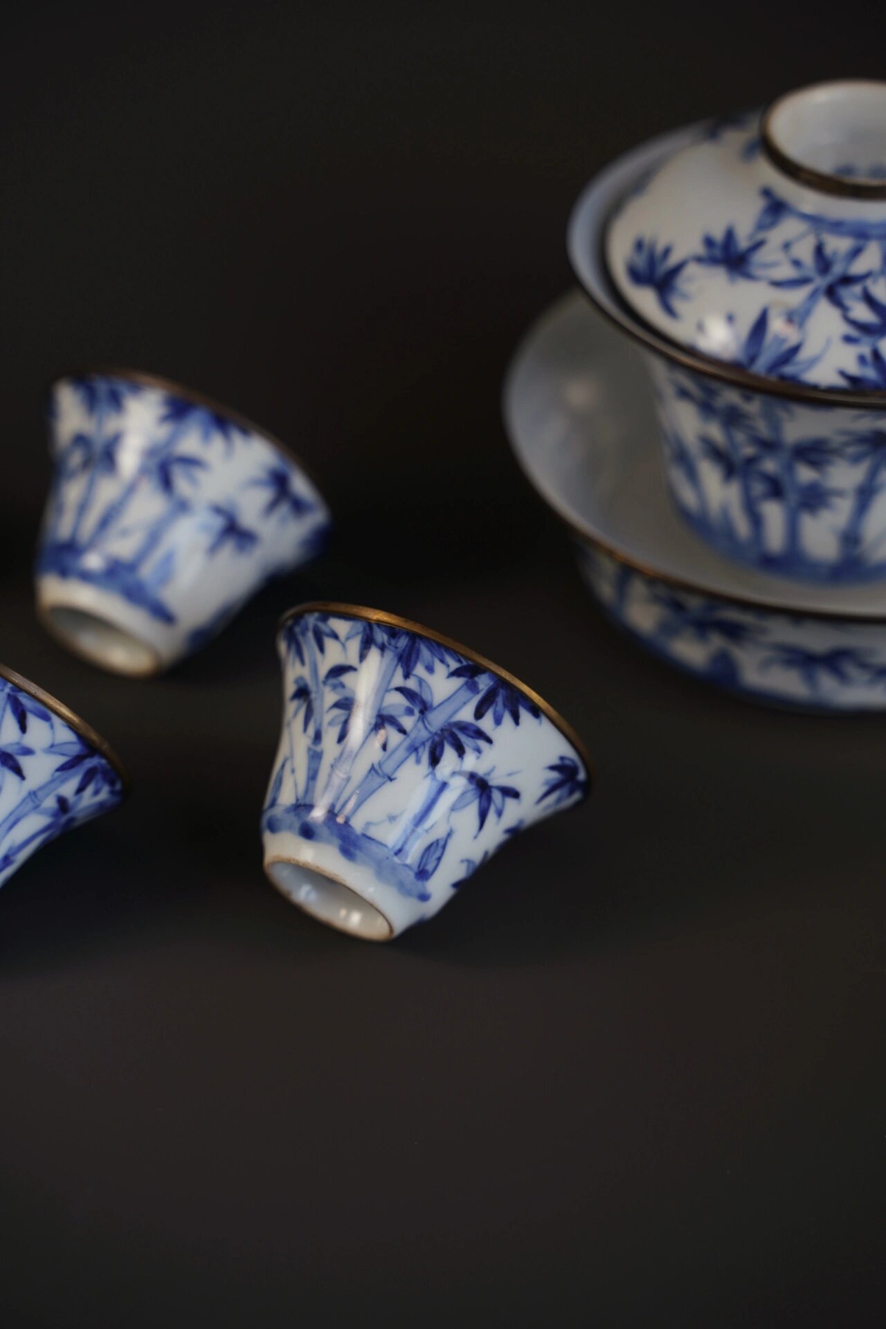 清光绪若深珍藏销泰青花六件套