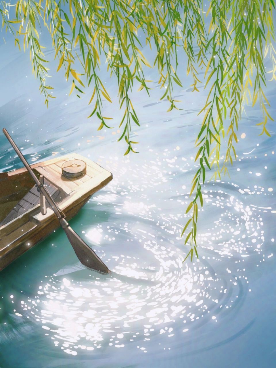 【绘画】满船清梦压星河 练习一下水的画法