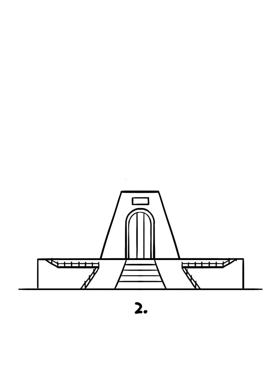 如何画山西临汾华门|地标建筑简笔画教程65 地标建筑简笔画教程65