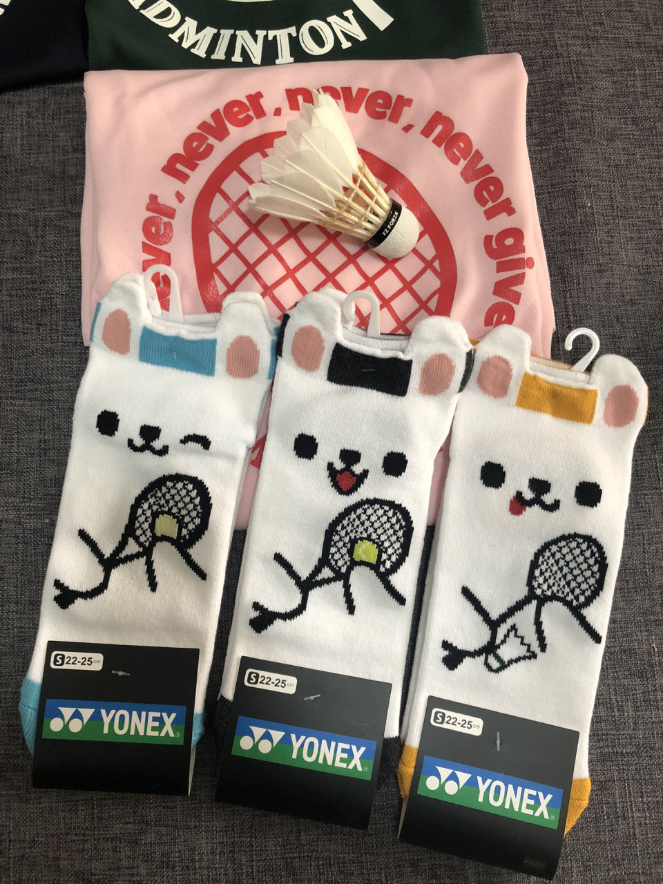 yonex 尤尼克斯可爱小兔子袜子 新款羽毛球/网球搭配短袜 可爱型短筒