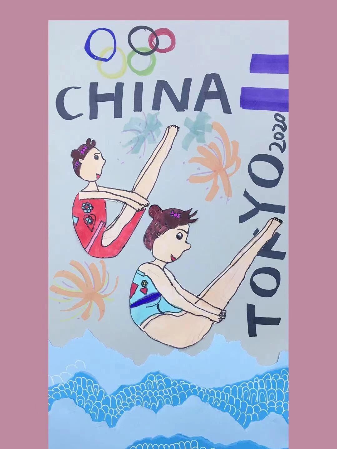 完成跳水动作(双人同步跳水) 技能目标:学习绘画跳水运动员的不同动态