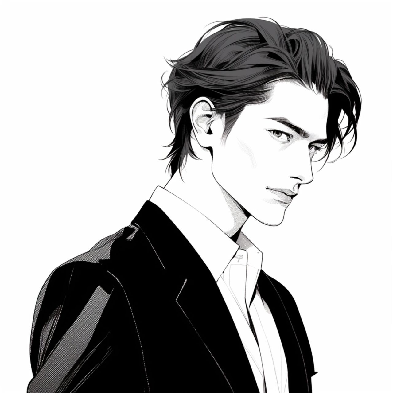 黑白极简男生头像让你突破传统的时尚!