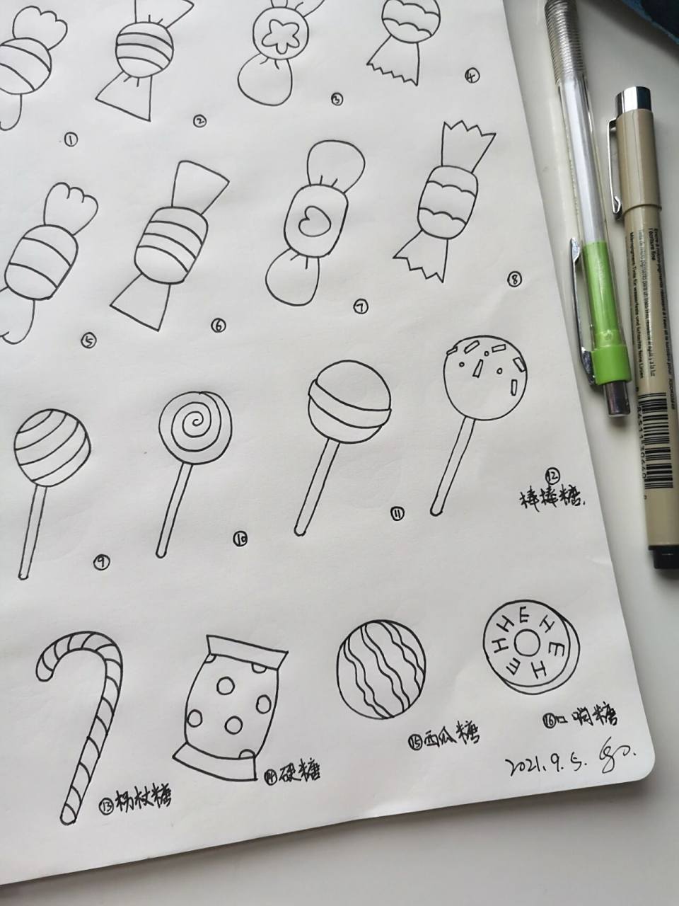 16种糖果简笔画画法-原创3 还记得小时候最喜欢吃糖了,我最喜欢的是