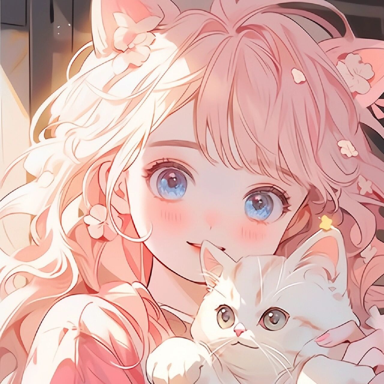 女生动漫头像系列10|猫猫会乖乖等你回家93 今天要记得早点回来摸摸