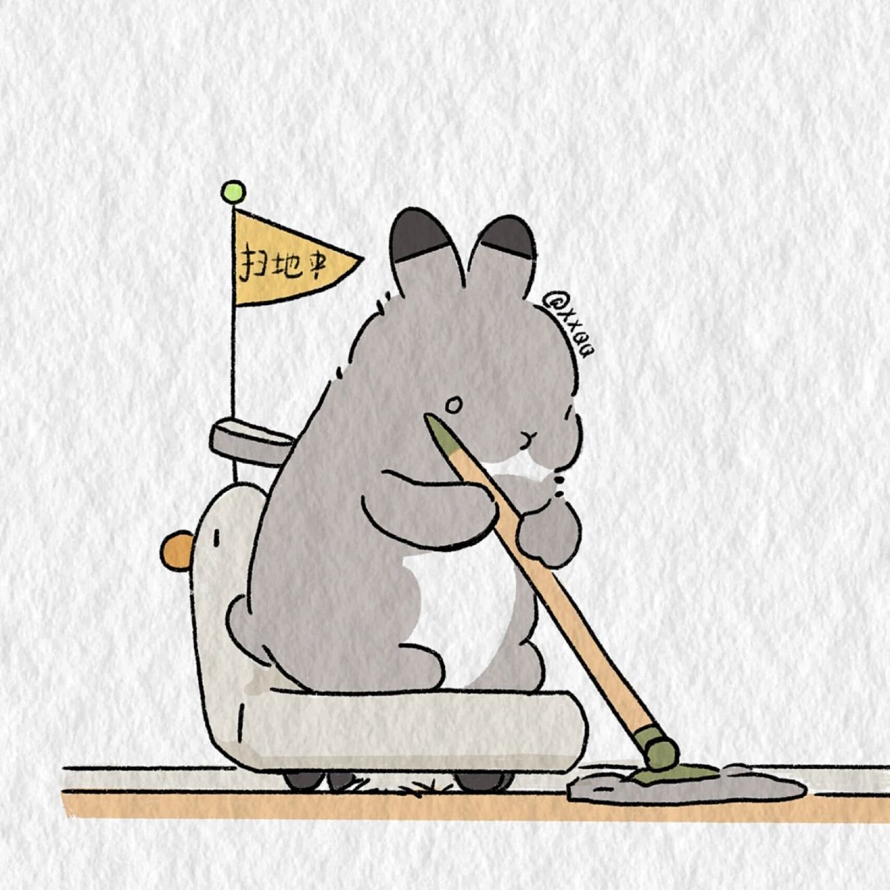 扫地机器人来啦/简笔画教程 临摹