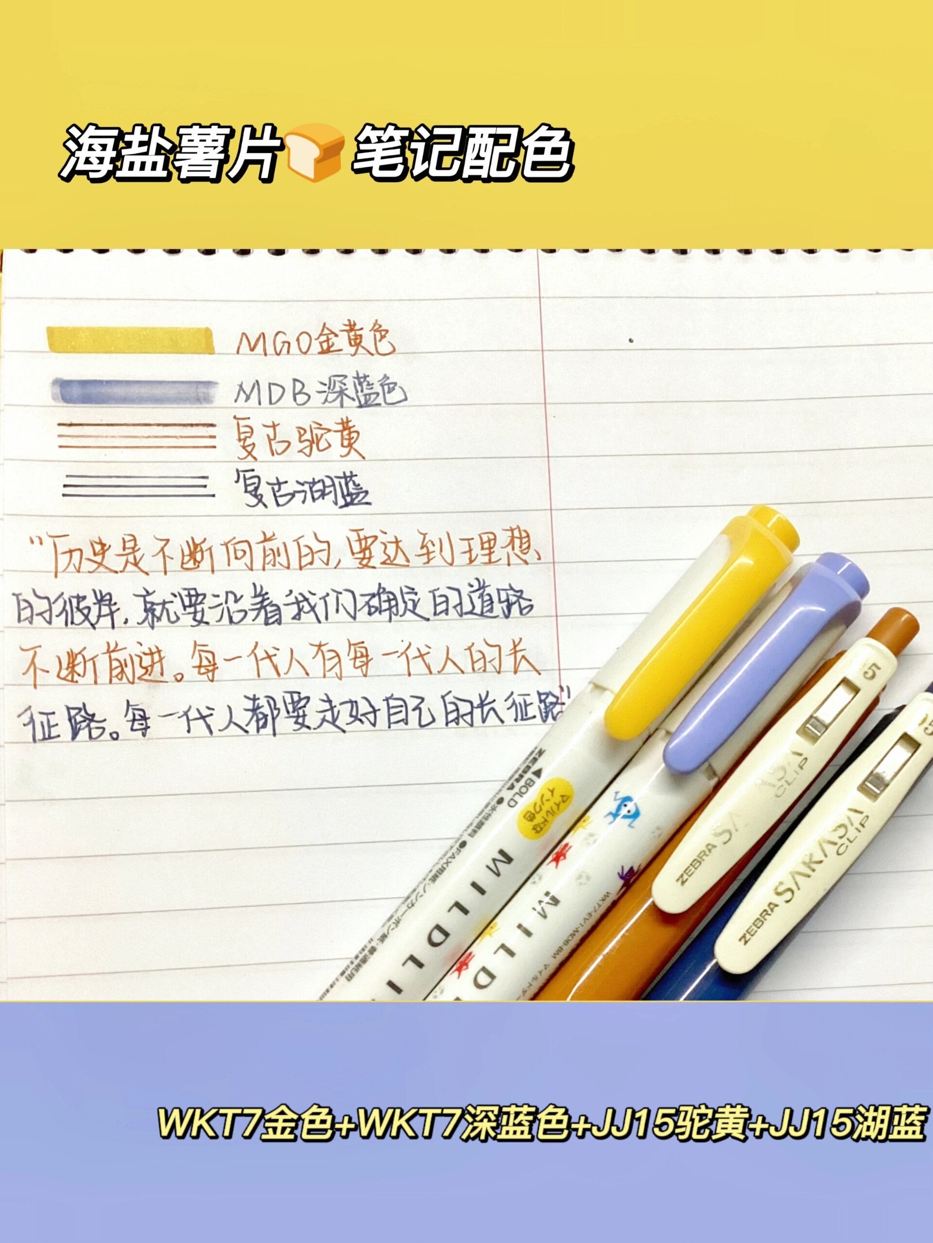 干货满满|学生党常用笔记配色分享