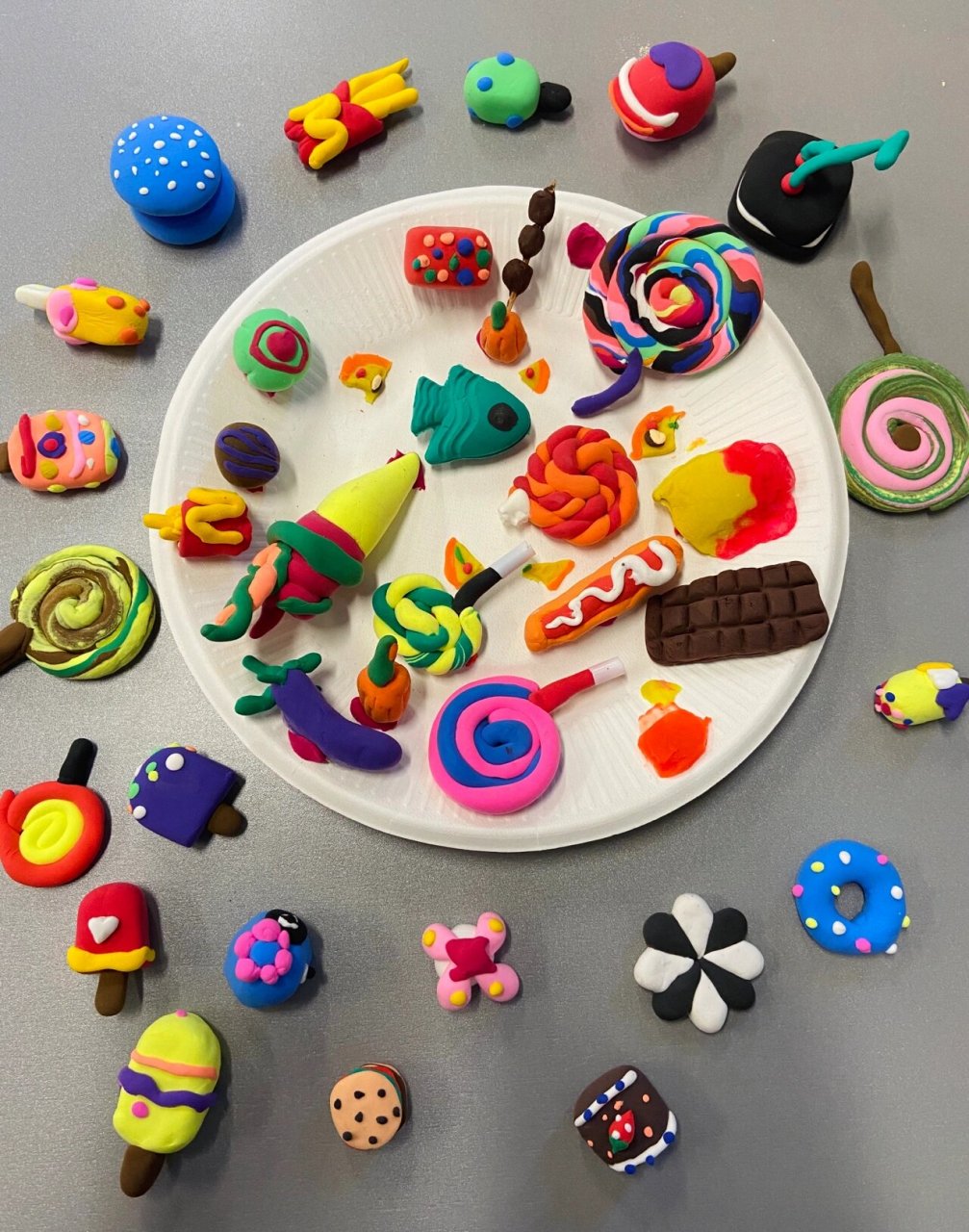 小学低段超轻粘土手工美食,超多!