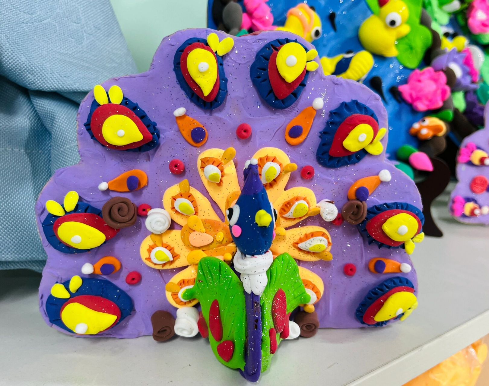 我是粘土吖——孔雀08 这么可爱,你确定不来找我捏粘土嘛