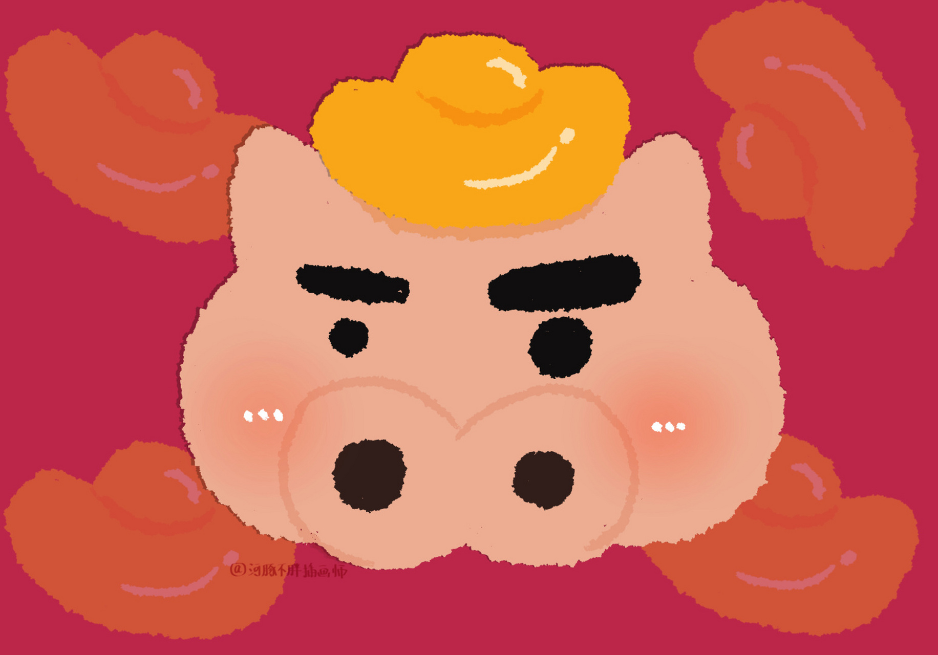 蜡笔小新兔年发财ipad/电脑壁纸 感谢喜欢,祝大家新年发大财第八张