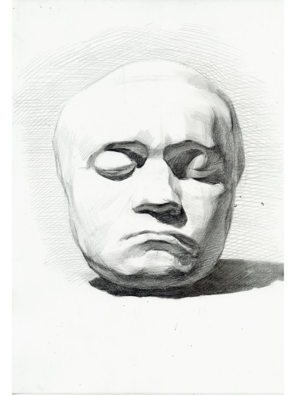 贝多芬贝多芬,大家快画起来 此雕像为贝多芬死面像,是贝多芬去世时在