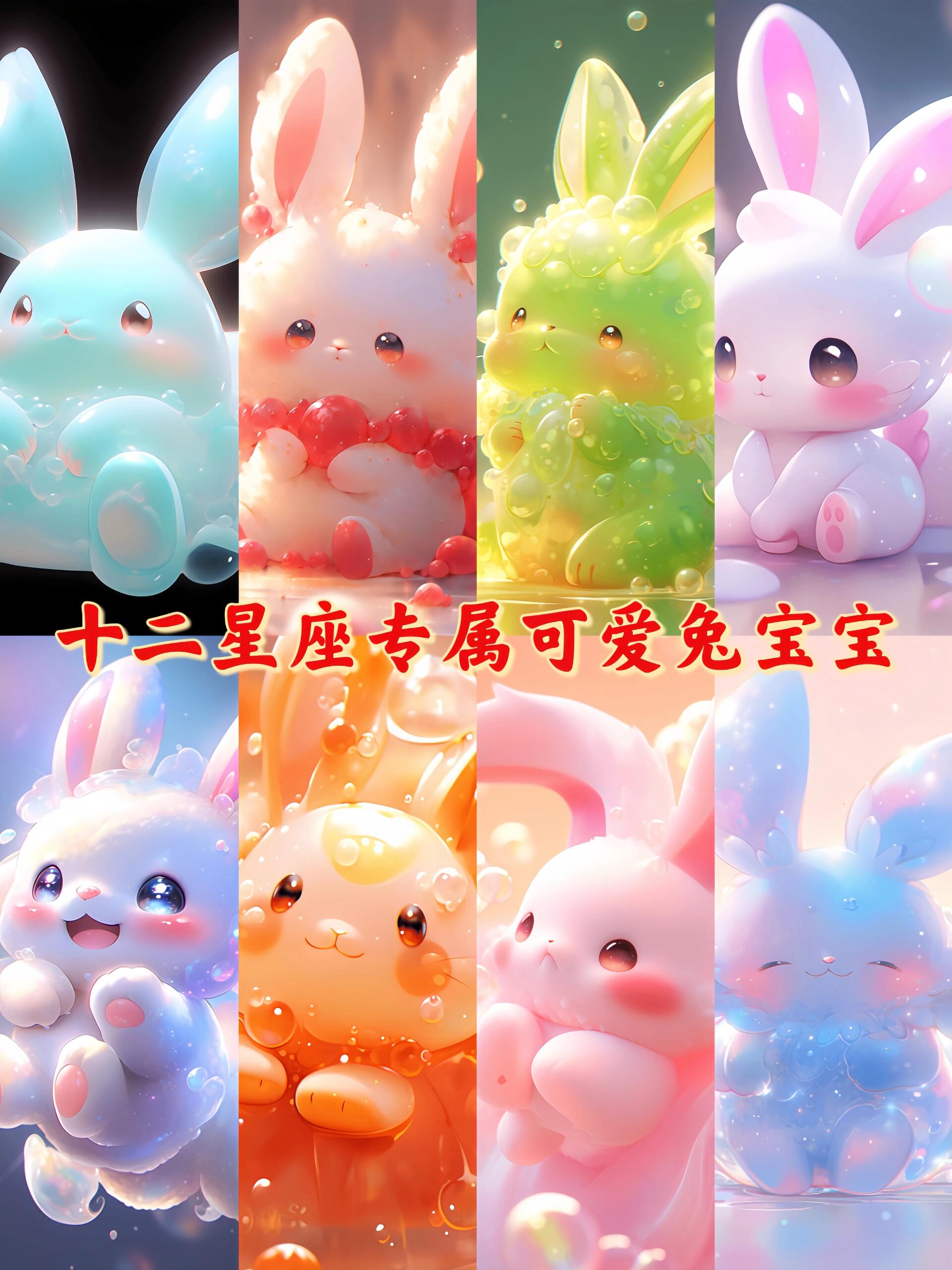 十二星座✨专属可爱兔宝宝