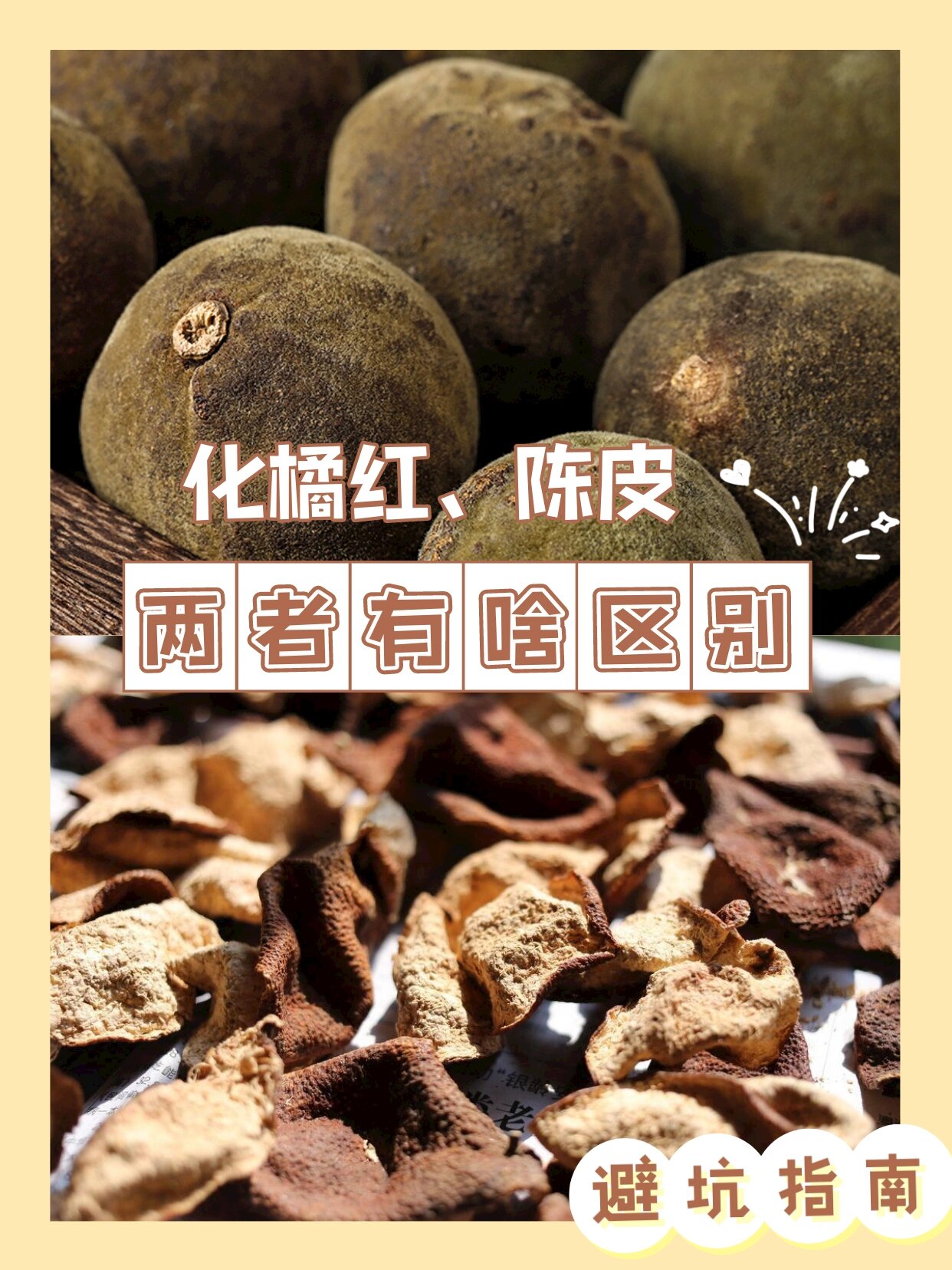 哈喽,艾瑞巴蒂～ 化橘红和陈皮闻起来相似,04那你知道它们之间的